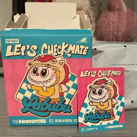 The Monsters Labubu Let’s Checkmate Fridge Magnet - Knight - Picture 1 of 4